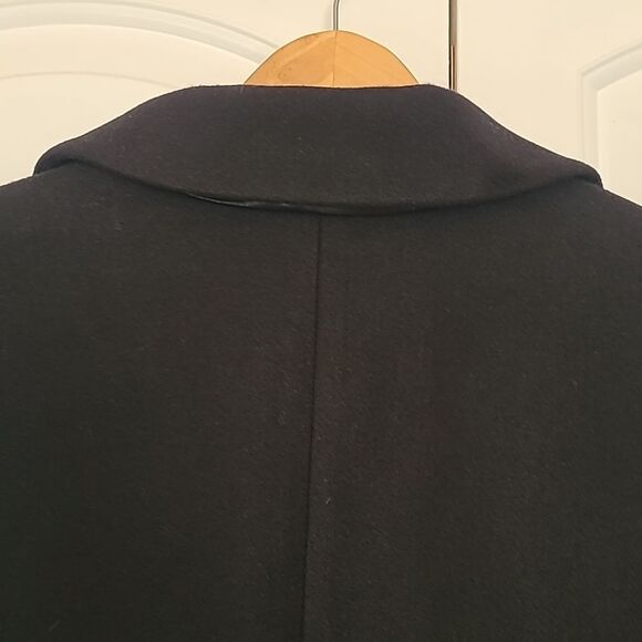 Sam Edelman Double-Breasted Longline Vest Coat Black Size 16 - Picture 6 of 16